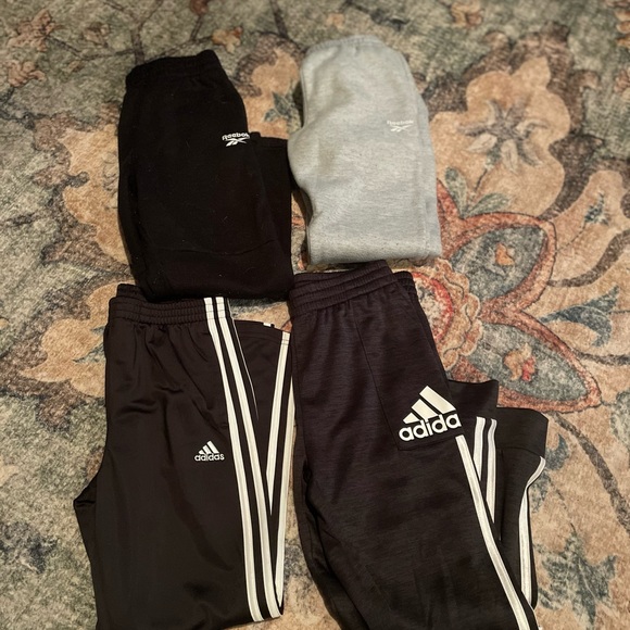 Adidas and Reebok boys size 7 track pants/ joggers - Picture 1 of 4
